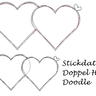 Stickdatei Doppeltes Herz Doodle Herzapplikation        thumbnail number 4