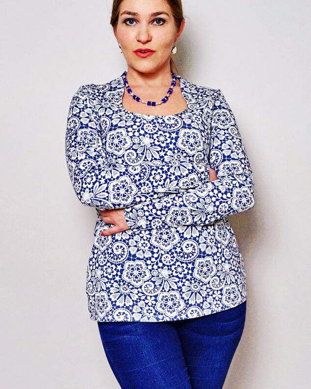 Shirt LONA Gr. 34-54 PDF-Schnitt A4, A0, Anleitung image number 4