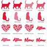 Katzen Liebe Silhouette - Stickdatei - mit Herz thumbnail number 6