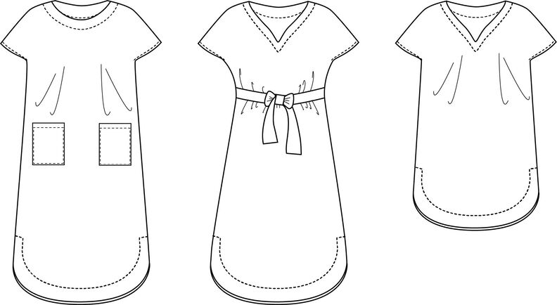 Kleid Tunika gerundeter Saum + Taschen SINAR ♥ Gr. 34-56 image number 10