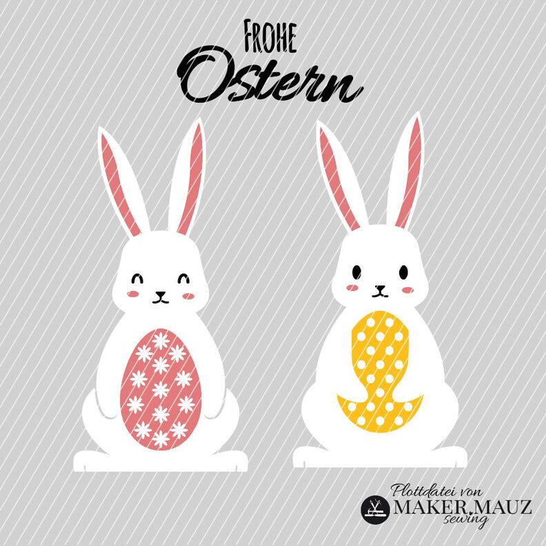 Plotterdatei Osterhase Ei image number 1