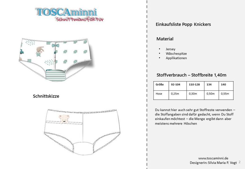 Kinderunterhose Poppi Knickers Gr.  80-140 image number 6