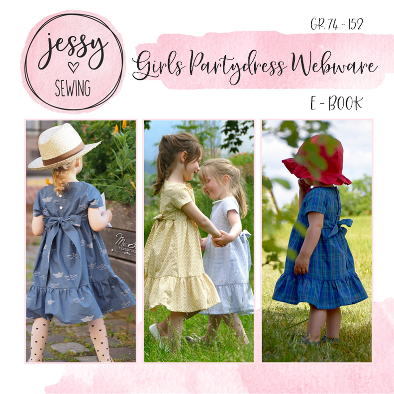 *Girls Partydress Webware*GR. 74 BIS 152 Kleid Einschulung image number 1