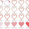 Herz Liebe Stickdatei gefüllt + Appli + doodle Button thumbnail number 5