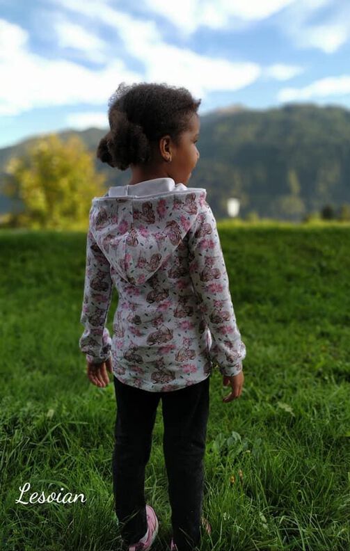 Sweatjacke Signore mit Kapuzenerweiterung FunkelRosa image number 5