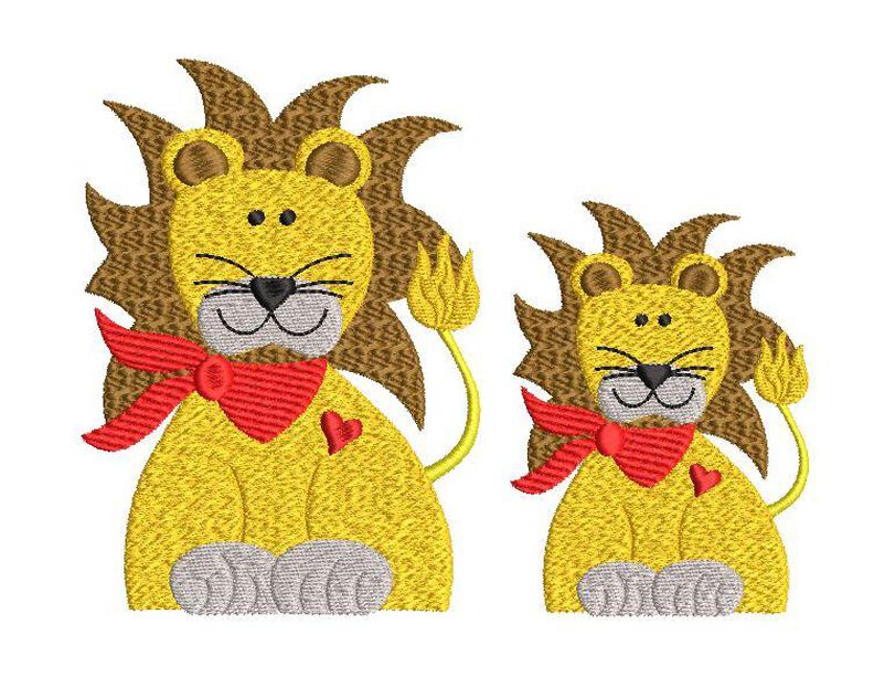 Stickdatei Löwe Vollstick 4er SET image number 5