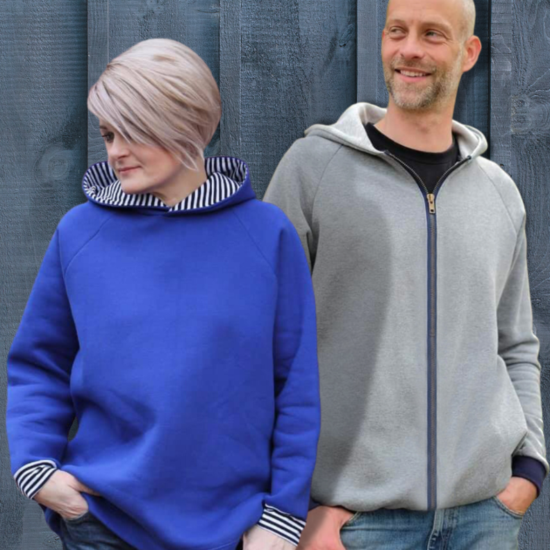 Hoodie, Sweatjacke (XXS-5XL)  CACTUS Unisex Schnittmuster image number 1