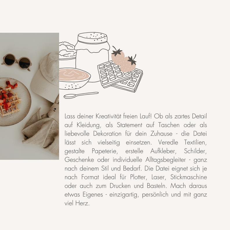 Plotter- und Laserdatei "ERDBEER FRÜHSTÜCK" SVG PNG image number 8