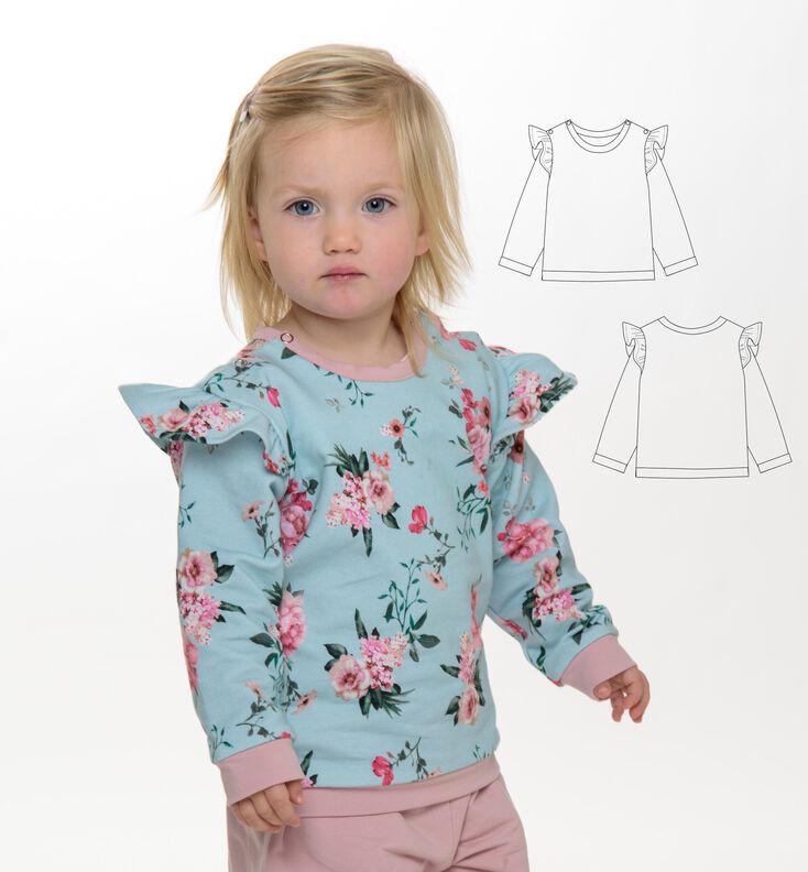 Schnittmuster Kleid und Sweatshirt mit Rüschen Sophie image number 8