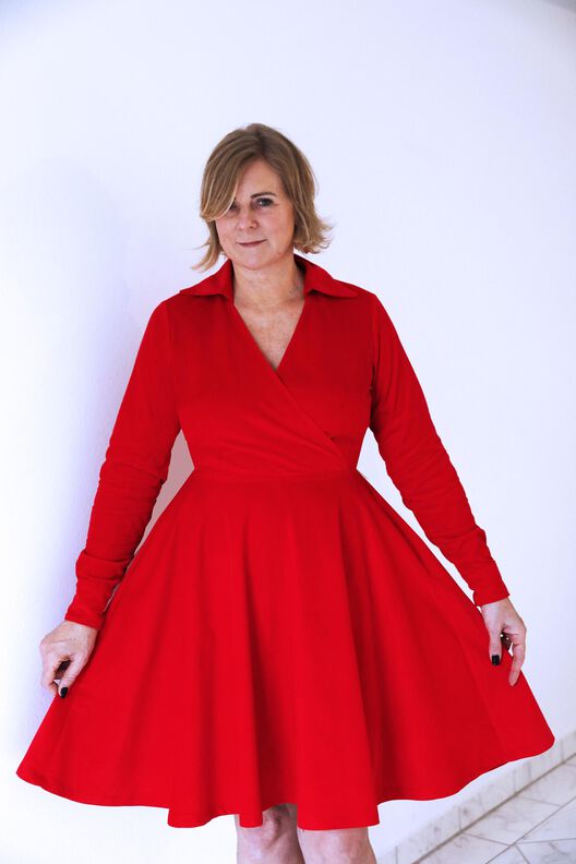 Kleid im 50er Stil mit weitem Rock und Kragen CALLA (34-58) image number 11
