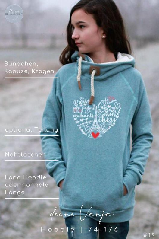 Hoodie Kinder & Damen Gr. 74-176 + Gr. 32-58 - VANJA image number 3