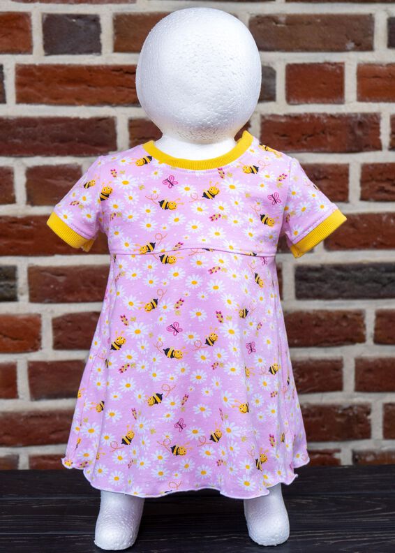 Chrissy – Baby Kleid Shirt mit Puffärmeln Gr. 56-98, A4+A0 image number 2