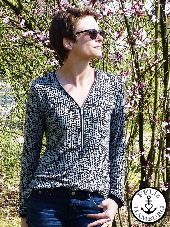 E-Book Reißverschluss-Shirt Ylva Gr. 32-50 image number 2