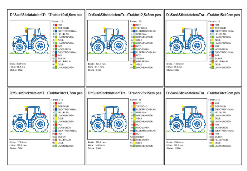 Stickdatei Doodle Traktor image number 2