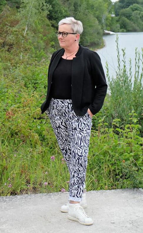 Damen Hose (32-52) OLINDA schmale Damenhose Schnittmuster image number 2