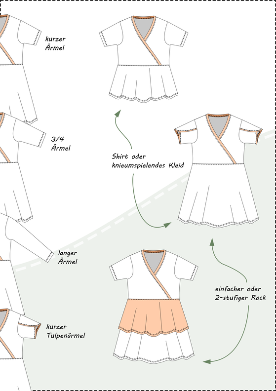 Becca Jerseykleid mit Wickeloberteil Gr. 86-158, A4+A0 image number 8