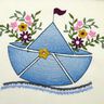 Stickdatei Boot Faltboot mit Blumen mehrere Größen thumbnail number 5