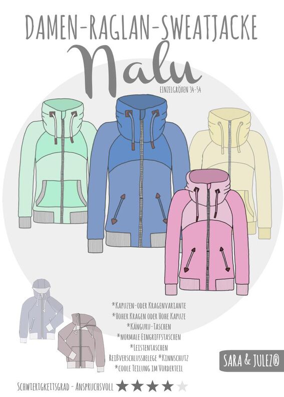 DAMEN RAGLAN SWEATJACKE NALU GR. 34-54 image number 2