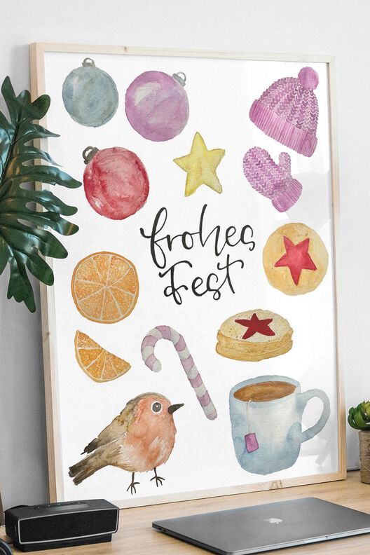 Plotterdateien & Printables Set "Frohe Weihnachten Aquarell" image number 10
