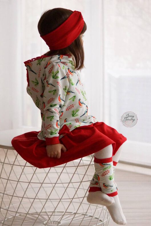 *Little Diva 2.0*Jessy Sewing Hoodiekleid Kleid 74-152 image number 5