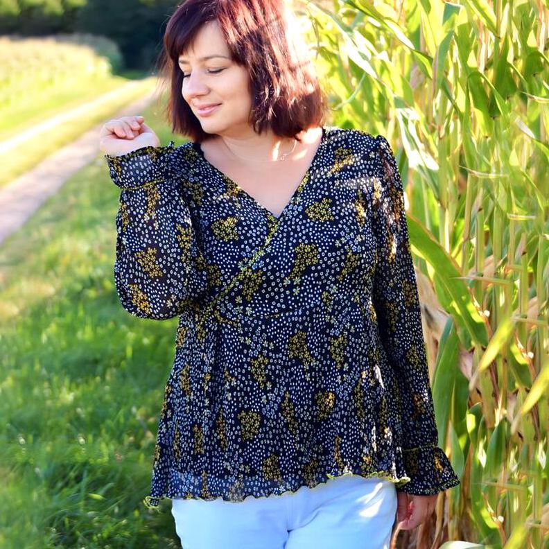 Bluse ALOE (34-46) Schnittmuster Schößchenbluse image number 1