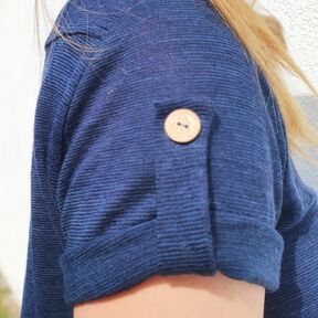 "Summer Blues" eine Bluse mit raffinierter Raffung, 32-46