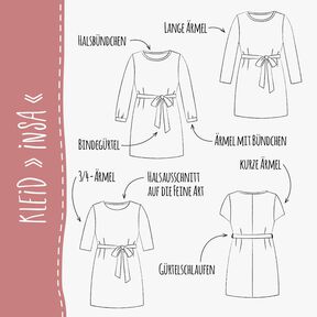 KLEID "INSA" - N&auml;hanleitung und Schnittmuster
