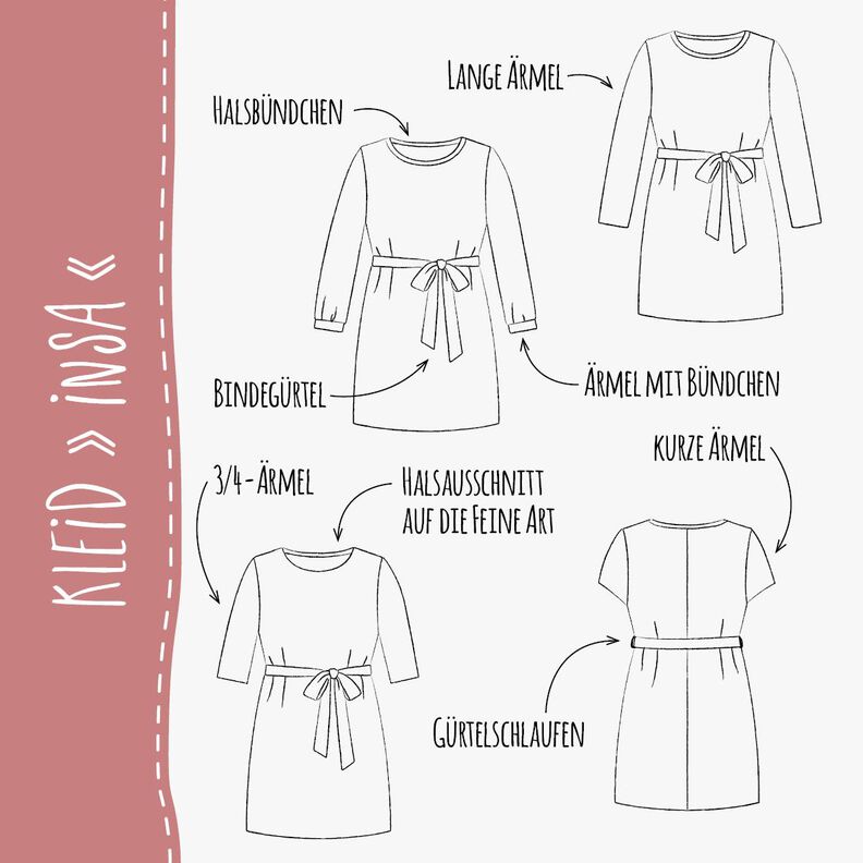 KLEID "INSA" - N&auml;hanleitung und Schnittmuster image number 2