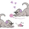 Stickdatei Katze Vollstick 10x10cm SET thumbnail number 1