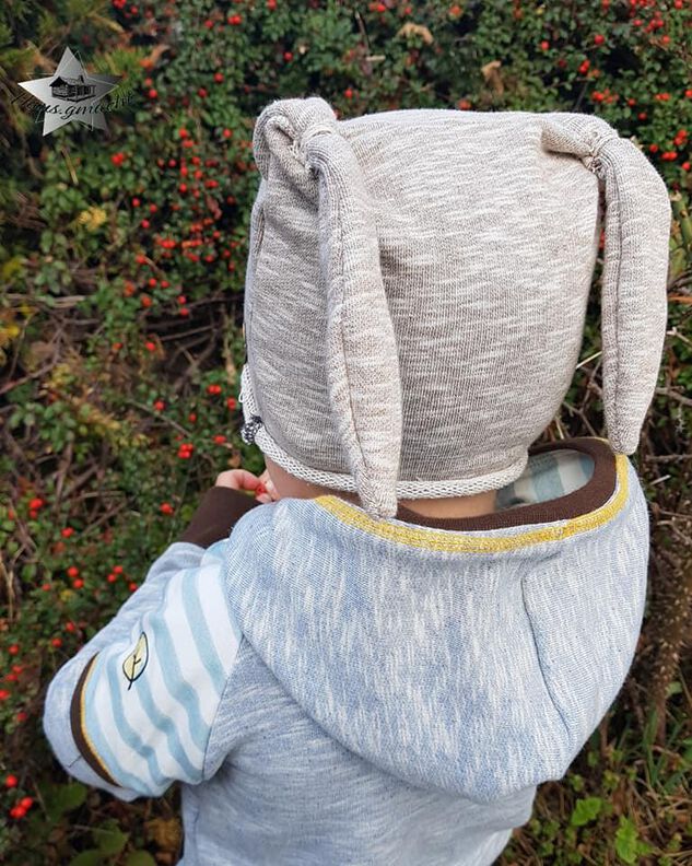 KINDER-BEANIE MIT TIEROHREN HASE UND BÄR 39-52CM UMFANG image number 7