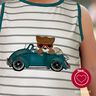 Doodle Stickdatei Fuchs - Ferdi fährt Cabrio - 7 Größen  thumbnail number 1