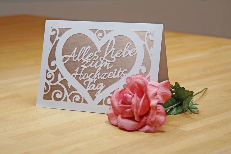 Plotterdatei Karte Alles Liebe zum Hochzeitstag image number 2