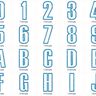 8cm Buchstaben schmal + Zahlen Stickdatei Alphabet Zahl thumbnail number 5