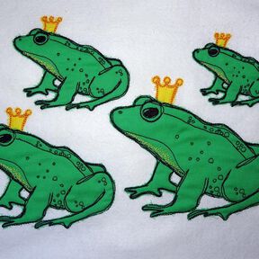 Scribble Kritzel Frosch Froschkönig Stickdatei Doodle