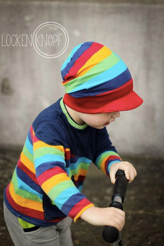Schirmbeanie Kinder Schnittmuster Gr. 44-60 - deine JELLE #2 image number 3