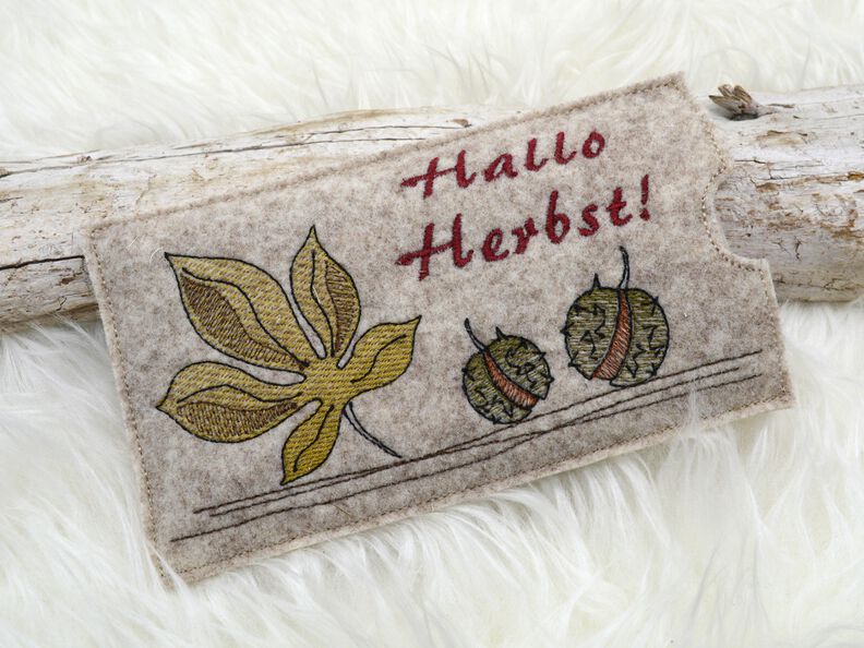 Stickdatei Herbst Schokoladenhüllen Kastanie Laub image number 3