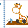 Stickdatei Giraffe + Schnecke Kissen / L&auml;tzchen SET ITH thumbnail number 9