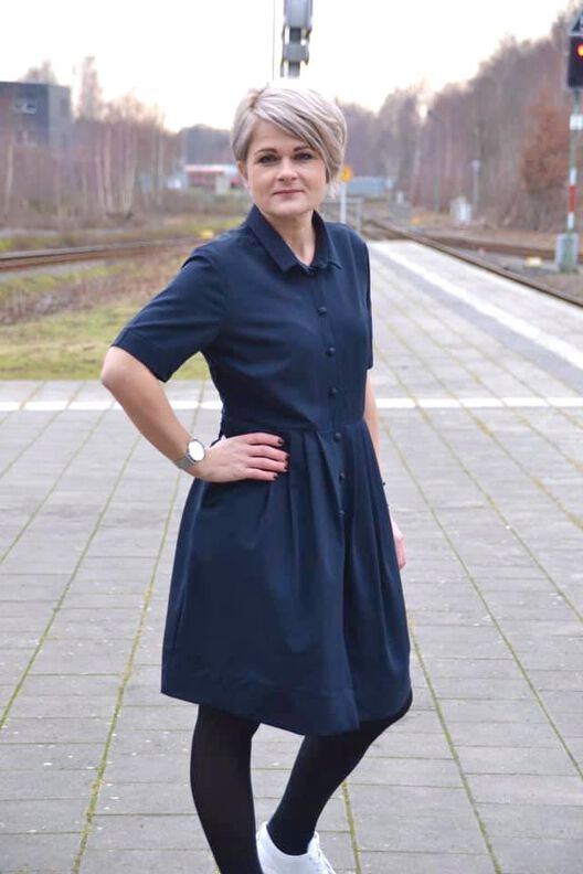 Hemdblusenkleid (34-56) BELLA DONA Damen Kleid Schnittmuster image number 6