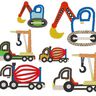 Stickdatei Baufahrzeuge Mischer Kran Auto Bagger thumbnail number 6