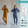 Jumpsuit Onesie (tailliert), XS-4XL, Schnittmuster m. Ebenen thumbnail number 1