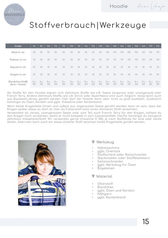 Hoodie Kinder & Damen Gr. 74-176 + Gr. 32-58 - VANJA image number 4