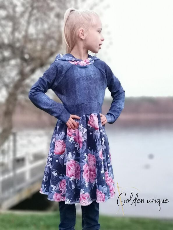 lovely hoodie dress 104-158 Kids & Teens Kleid image number 6