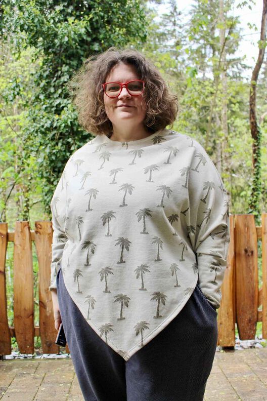 Asymmetrischer Zipfel-Pullover CANTO (S-3XL) Schnittmuster image number 8