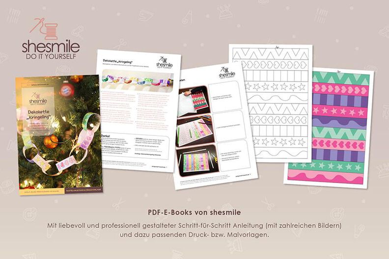 Dekokette "Kringeling" (Bastelanleitung und Druckvorlage) image number 4