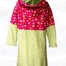Kinder Sweatkleid „Yuna“ mit Kapuze oder Kragen 86-158 A4+A0 thumbnail number 6
