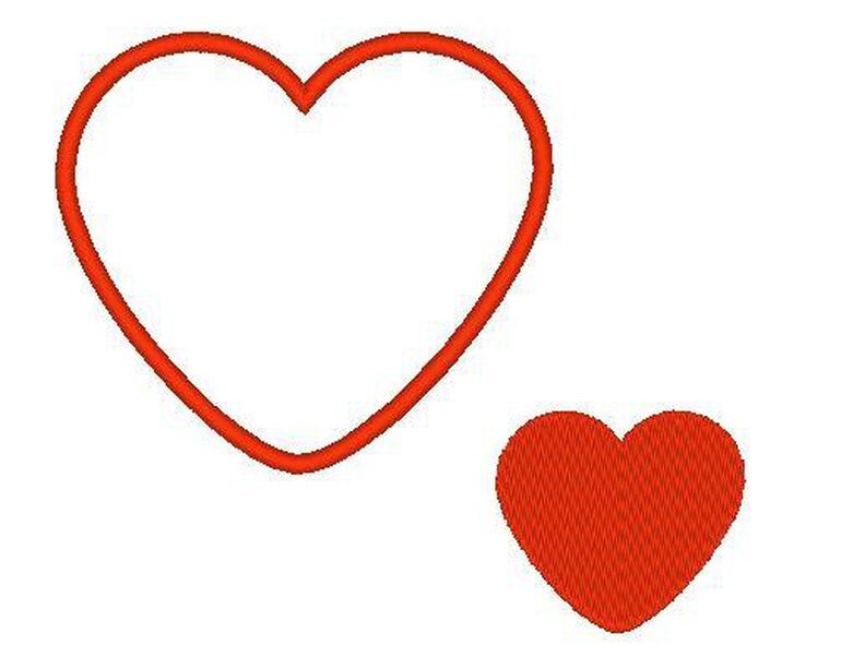 Herz Liebe Stickdatei gefüllt Appli alle Größen image number 4