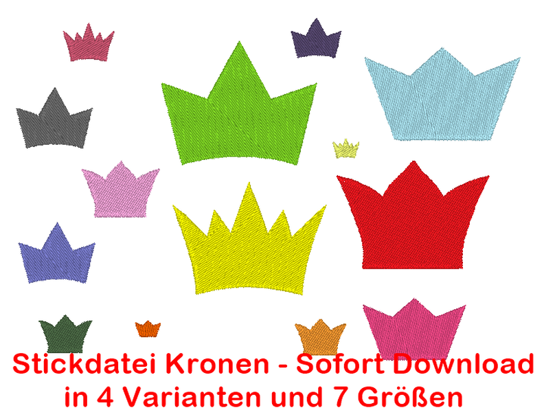 Stickdatei einfache kleine Kronen image number 1