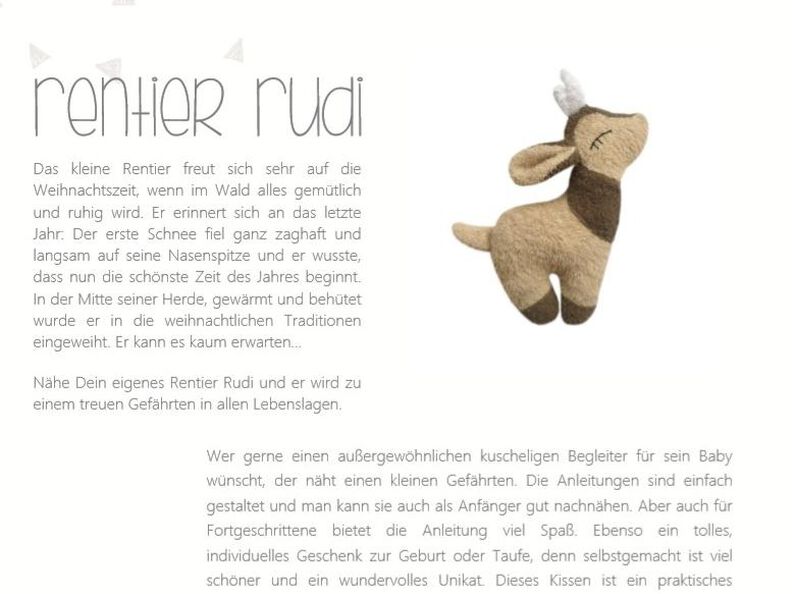 E-Book Rentier Rudi - Nähanleitung und Schnittmuster image number 2