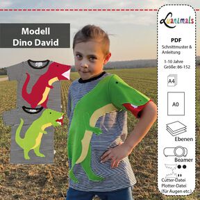 T-Shirt Kind E-Book Luanimals Dino David (86-152cm)