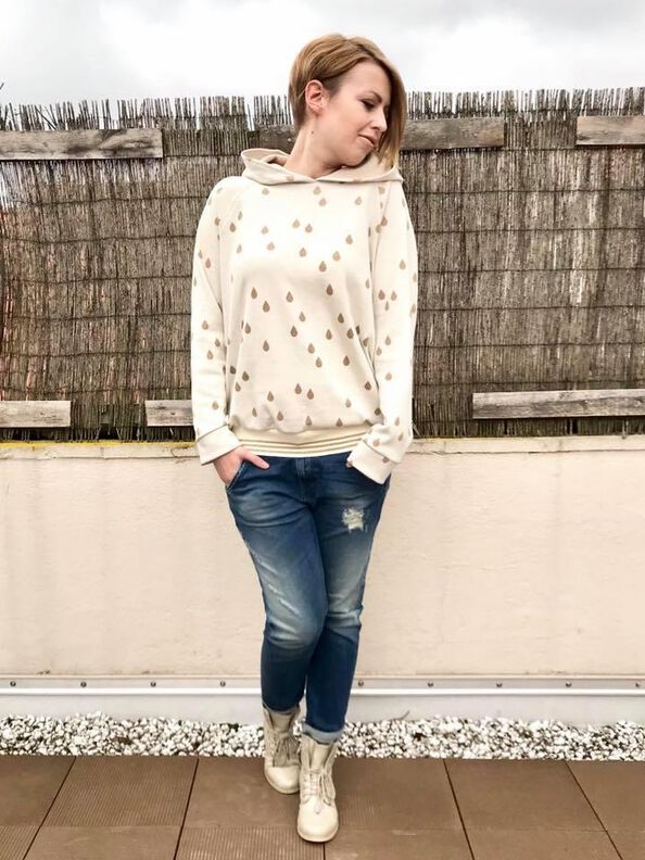 Hoodie, Sweatjacke (XXS-5XL)  CACTUS Unisex Schnittmuster image number 4